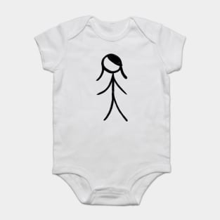 Stick figure hand drawn in a simple design Baby Bodysuit